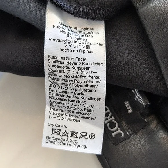 J. Crew Womens 8 Kate Straight Leg Faux Leather Black Pants Preppy City Neutral - Picture 8 of 8